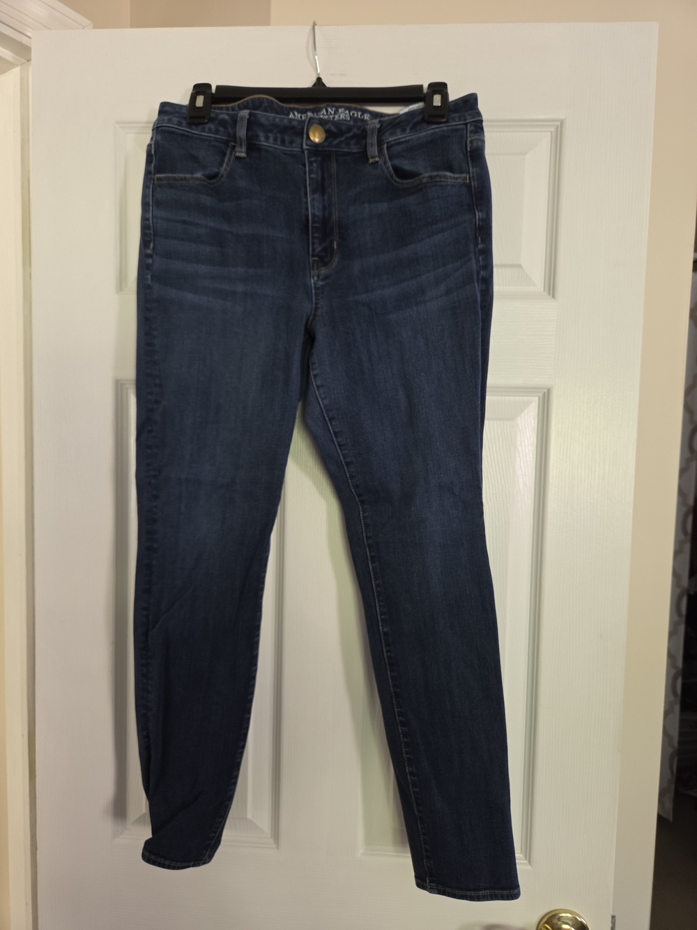 American Eagle Outfitters Dark Blue Skinny Hi-Rise Jeggings 12
